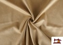 Tissu Velours Suédine en Maille Colorée pour Vêtements couleur Beige