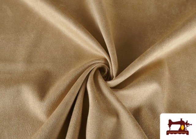 Acheter Tissu Velours Suédine en Maille Colorée pour Vêtements couleur Beige