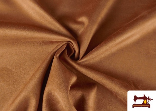 Vente en ligne de Tissu Velours Suédine en Maille Colorée pour Vêtements couleur Bronzé