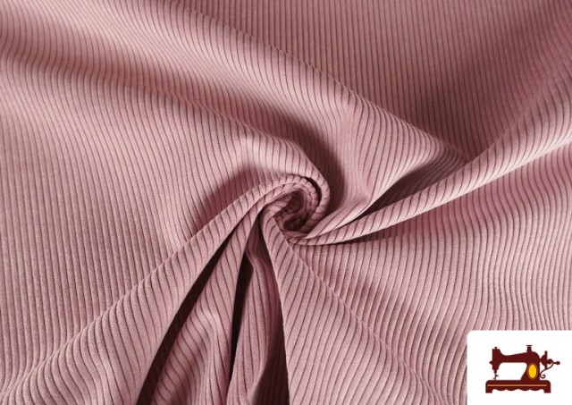 Tissu en Velours Côtelé de Couleurs couleur Rosé