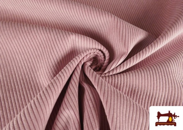 Tissu en Velours Côtelé de Couleurs couleur Rosé