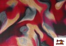 Acheter Tissu jersey roma imprimé effets aquarelle tons terre couleur Grenat