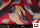 Vente de Tissu jersey roma imprimé effets aquarelle tons terre couleur Grenat