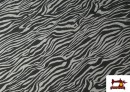 Acheter Tissu en Viscose Imprimé Zèbre Animal Print couleur Gris