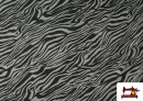 Vente en ligne de Tissu en Viscose Imprimé Zèbre Animal Print couleur Gris
