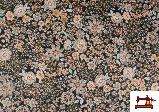 Vente de Tissu Popeline Imprimé Floral Classique
