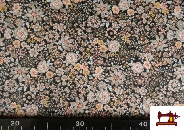 Acheter en ligne Tissu Popeline Imprimé Floral Classique