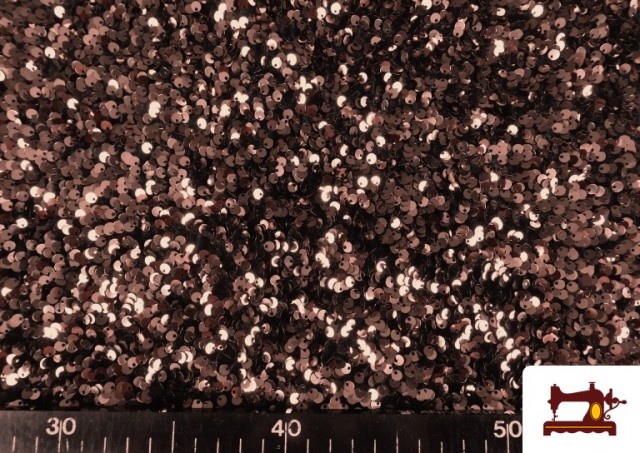 Acheter en ligne Tissu en Maille Martelé à Paillettes Rose Poudré