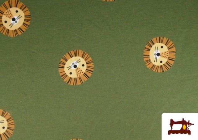 Acheter en ligne Tissu Sweat French Terry Imprimé Lions