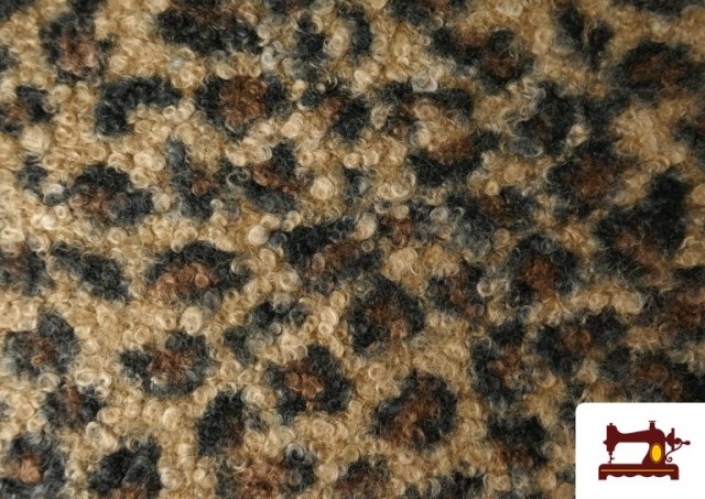 Vente de Tissu Baguilla Curly Bouclé Imprimé Léopard