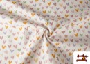 Vente en ligne de Tissu en Coton Cœurs Multicolores Enfant