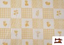Vente de Tissu en Coton Motifs Petits Canards Jaunes Bébé Enfant