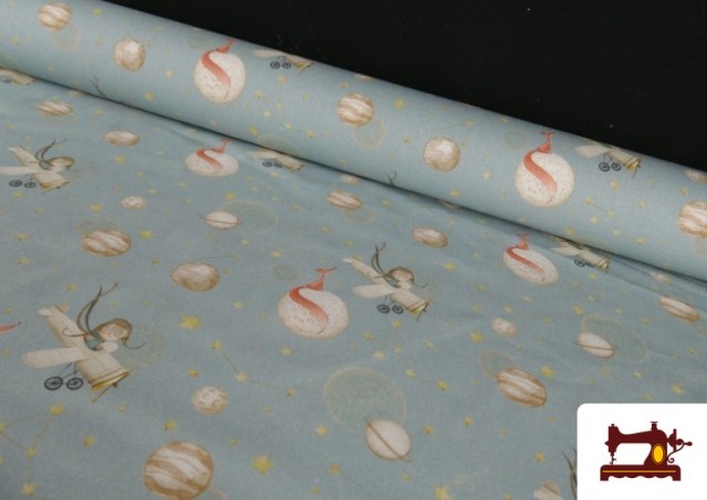 Tissu en Coton Dessins Enfantins Style Vintage Contes Classiques