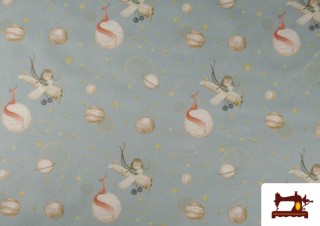 Vente de Tissu en Coton Dessins Enfantins Style Vintage Contes Classiques