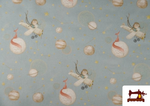 Acheter en ligne Tissu en Coton Dessins Enfantins Style Vintage Contes Classiques