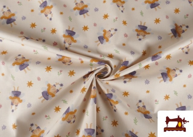Vente en ligne de Tissu en Coton Dessins Fées Amusantes Enfant