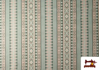 Tissu en Coton Ethnique Aux Couleurs Pastel