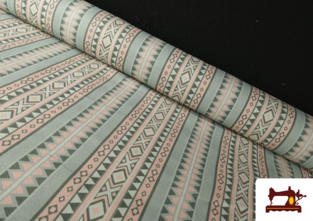 Acheter Tissu en Coton Ethnique Aux Couleurs Pastel