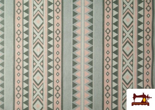 Vente de Tissu en Coton Ethnique Aux Couleurs Pastel