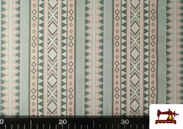 Acheter en ligne Tissu en Coton Ethnique Aux Couleurs Pastel