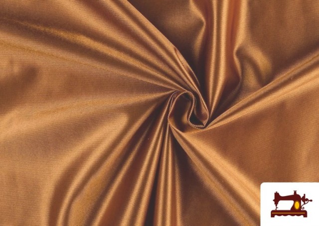 Acheter Tissu en Mousse de Rasete avec Éponge - Pièce de 25 Mètres couleur Bronzé