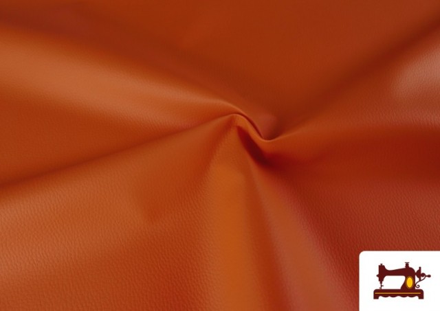 Tissu en Cuir Synthétique de Couleurs Eco couleur Orange