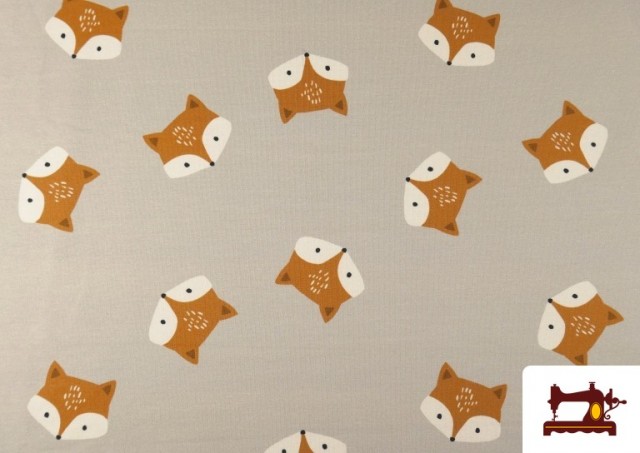 Tissu Sweat French Terry Imprimé Renards Enfant