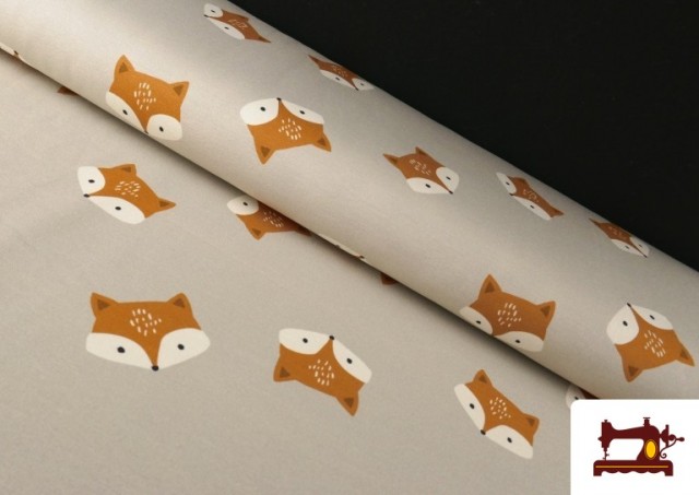 Acheter Tissu Sweat French Terry Imprimé Renards Enfant