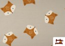 Vente de Tissu Sweat French Terry Imprimé Renards Enfant