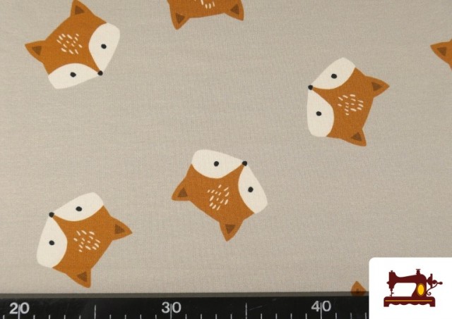 Acheter en ligne Tissu Sweat French Terry Imprimé Renards Enfant