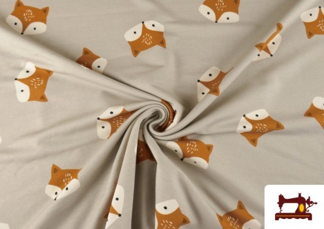 Vente en ligne de Tissu Sweat French Terry Imprimé Renards Enfant