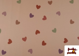 Tissu Sweat French Terry Imprimé Coeurs