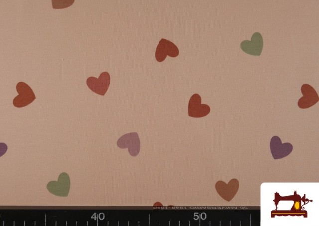 Vente en ligne de Tissu Sweat French Terry Imprimé Coeurs