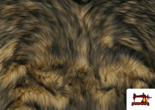 Tissu Fourrure de Loup pour Costumes Médiévaux et Vikings Brun