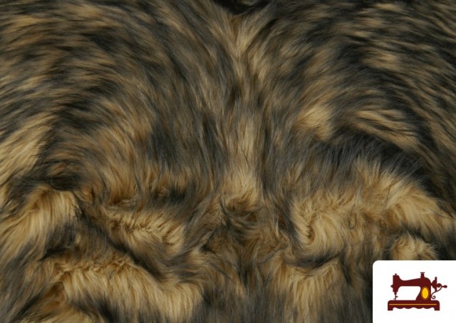 Tissu Fourrure de Loup pour Costumes Médiévaux et Vikings Brun