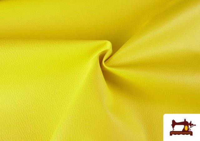 Vente en ligne de Tissu en Cuir Synthétique de Couleurs - Pièce 20 Mètres couleur Jaune