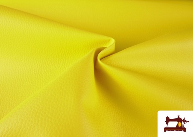 Tissu en Cuir Synthétique de Couleurs - Pièce 20 Mètres couleur Jaune