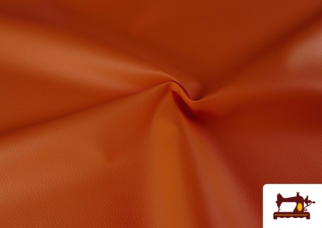 Tissu en Cuir Synthétique de Couleurs - Pièce 20 Mètres couleur Orange