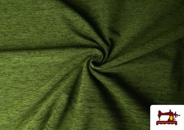 Vente de Tissu en Chenille Réversible couleur Vert