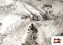 Vente en ligne de Tissu Toile Imprimé Feuilles Tropicales N/B