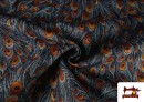 Vente en ligne de Tissu Gobelin Tissé Imprimé Plumes de Paon