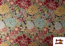 Acheter Tissu Gobelin Tissé Imprimé Fleurs Classiques