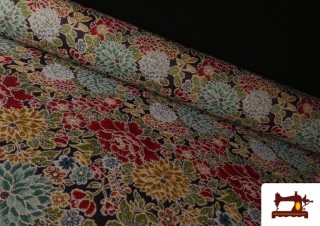 Tissu Gobelin Tissé Imprimé Fleurs Classiques