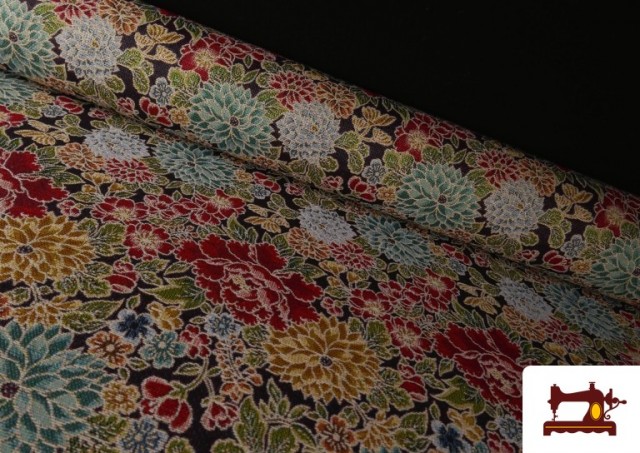 Tissu Gobelin Tissé Imprimé Fleurs Classiques