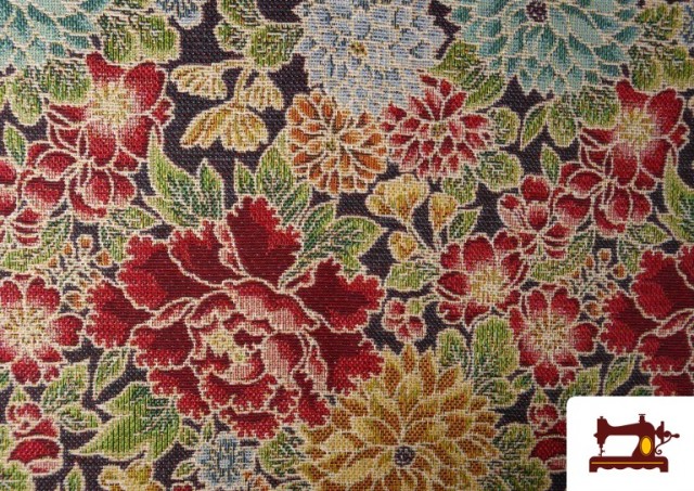 Vente de Tissu Gobelin Tissé Imprimé Fleurs Classiques