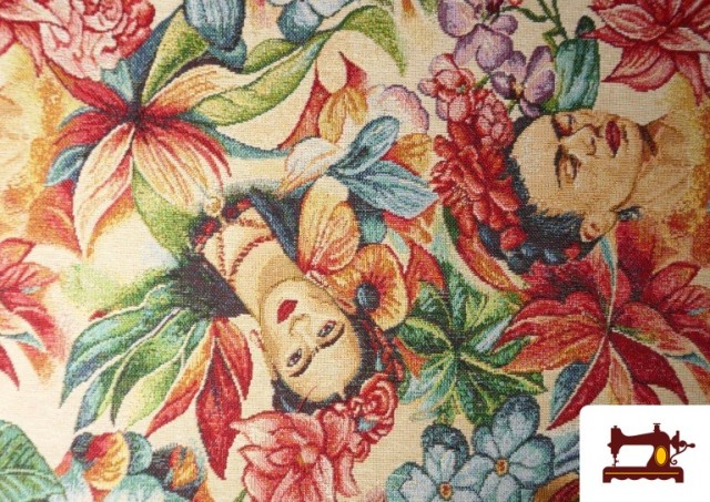 Vente de Tissu Gobelin Tissé Imprimé Frida Kahlo