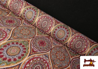 Tissu Gobelin Tissé Imprimé Mandalas