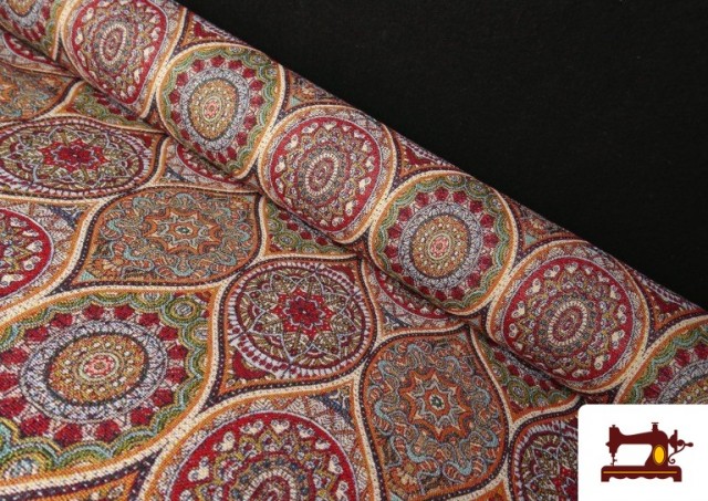 Tissu Gobelin Tissé Imprimé Mandalas