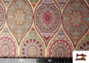 Acheter en ligne Tissu Gobelin Tissé Imprimé Mandalas
