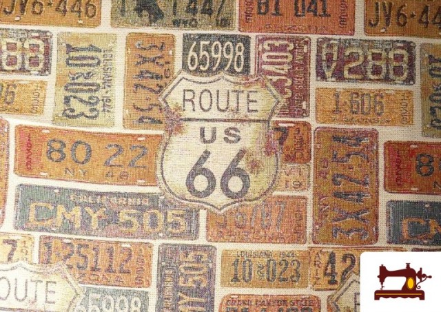 Acheter Tissu Gobelin Tissé Imprimé Plaques d’Immatriculation